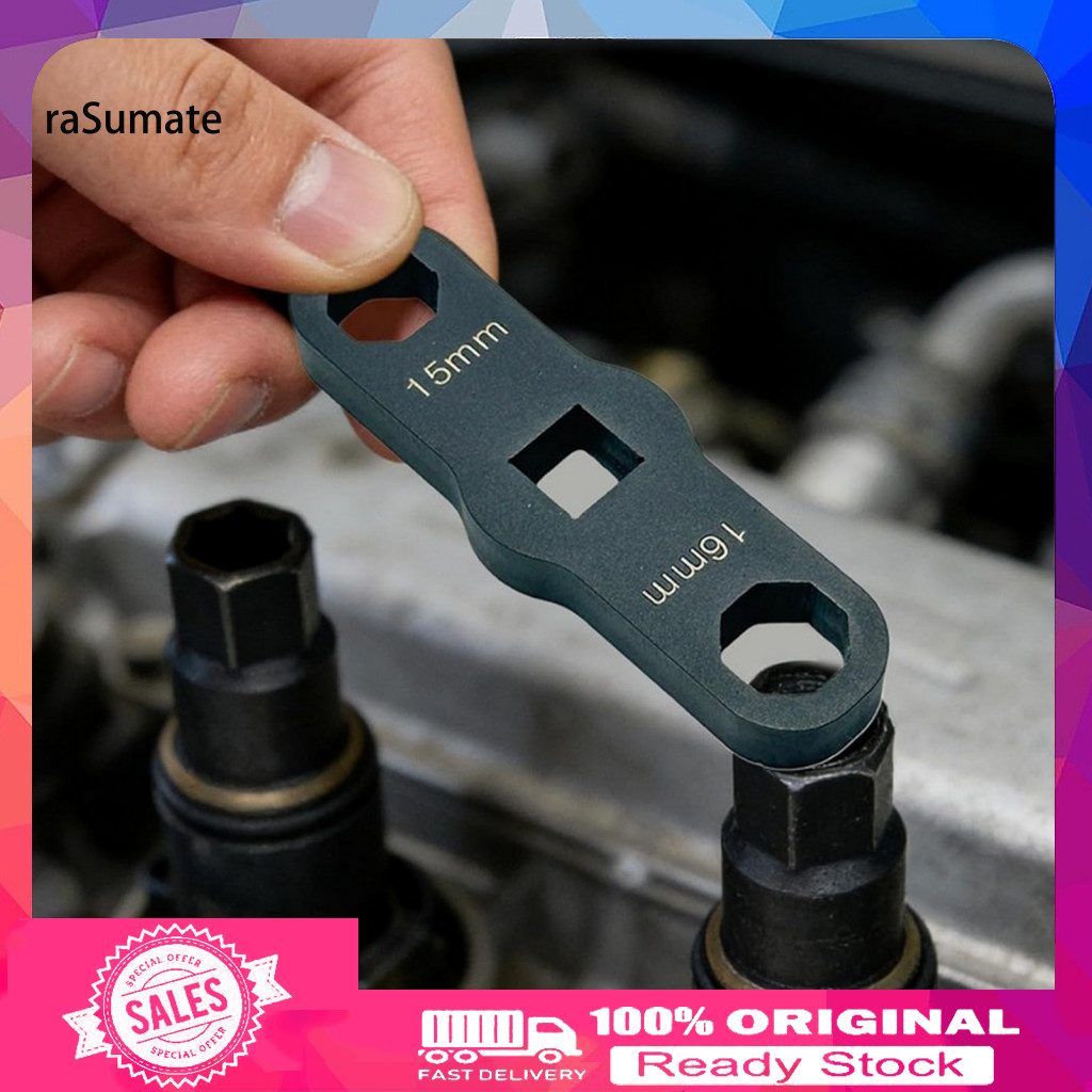 < rasumate > Cờ lê góc Cờ lê độ ổn định cao Ổ đĩa 1 / 2 Inch chuyên nghiệp 8 điểm Đầu phun nhiên liệu áp điện Nắp cờ lê Công cụ phuộc xe máy để sửa chữa tự động cầm an toàn