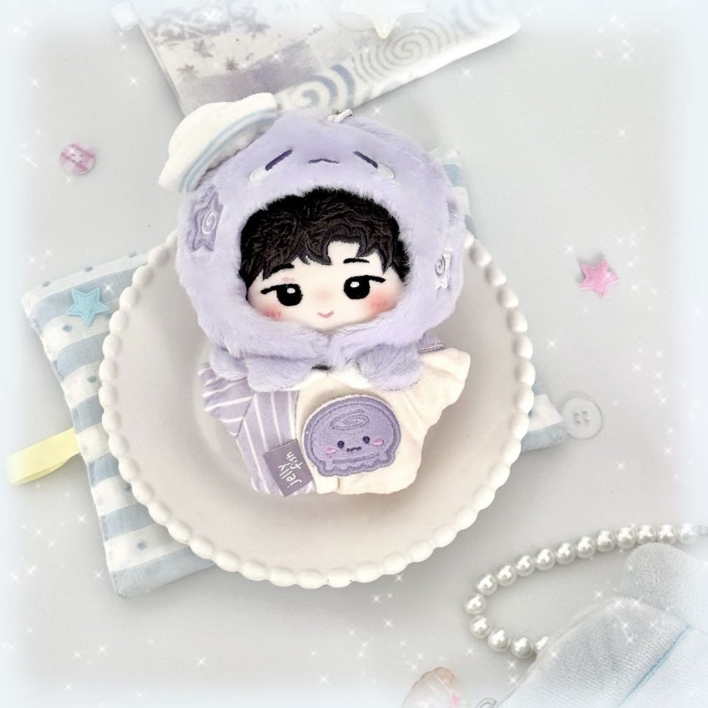 Bắt sứa Series 10cm20cm Quần Áo Bé Búp Bê Cotton Tự Mài Gấu Mũ Liền Quần Dễ Thương Tất Cả Trận Đấu 4.6