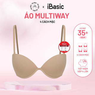Áo ngực có gọng iBasic mút vừa multiway 4 kiểu mặc cup 3/4 PK116