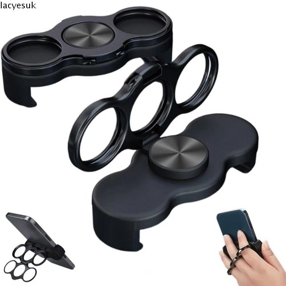 Giá đỡ điện thoại vòng LACYESUK, xoay 360°, góc điều chỉnh, chống trượt, để bàn đa chức năng, hợp kim, gập gọn