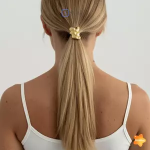 Dây buộc tóc bện bằng kim loại Giá đỡ đuôi ngựa Dây cao su an toàn cho tóc dài Phụ kiện tóc thời trang cho văn phòng và bữa tiệc mới