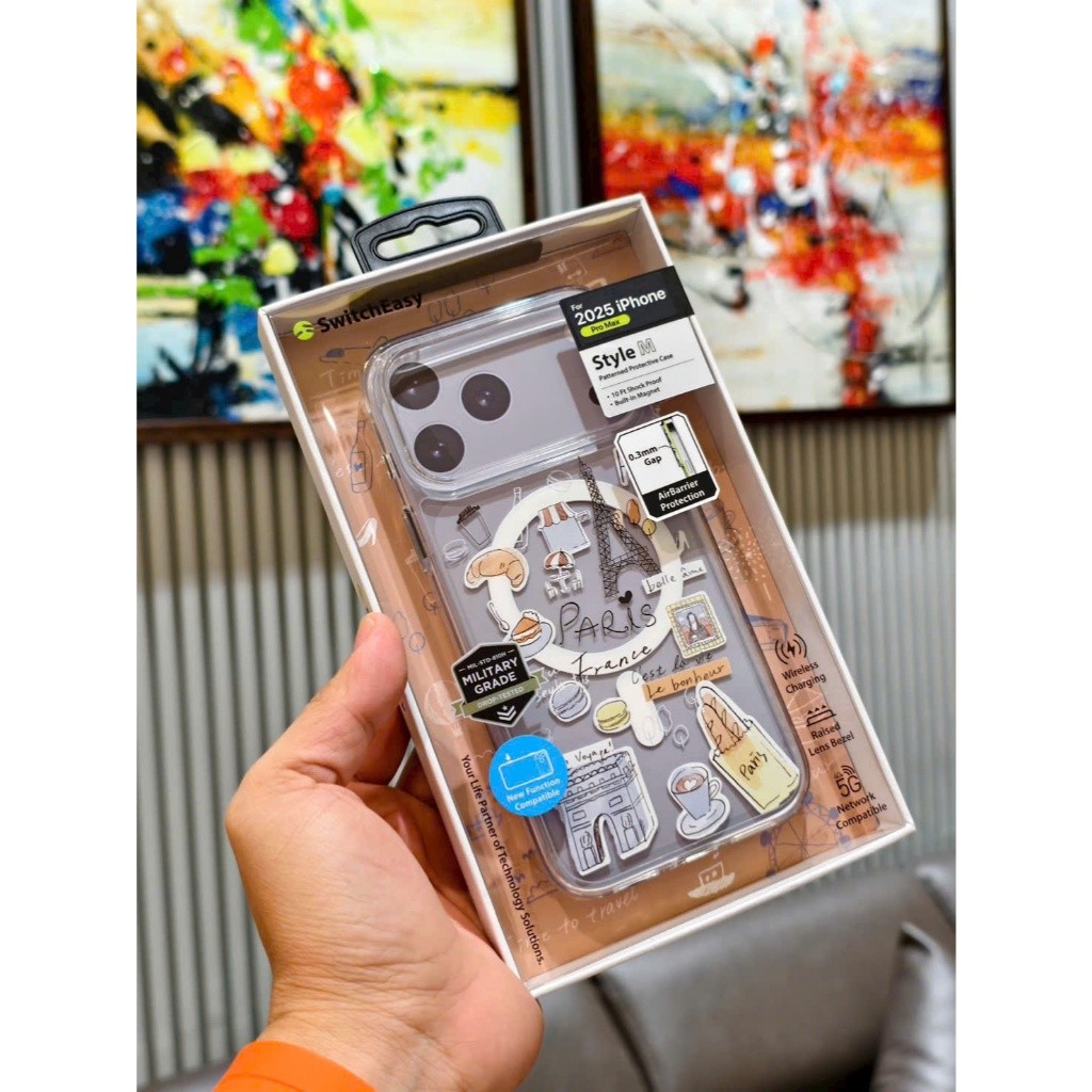 [Chính Hãng] Ốp Lưng Switcheasy Style M iPhone 17ProMax -Trong Suốt Họa Tiết 3D, Chống Sốc Chuẩn Quân Đội 3M, Có MagSafe
