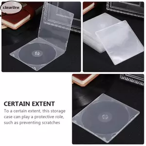 CLEARLINE 20 Cái CD, Hộp PP vuông trong suốt phong cách mỏng, Vỏ PP đĩa đơn có thể cài đặt DVD Hộp lưu trữ DVD