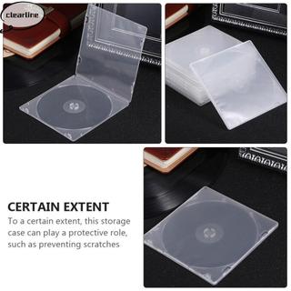 CLEARLINE 20 Cái CD, Hộp PP vuông trong suốt phong cách mỏng, Vỏ PP đĩa đơn có thể cài đặt DVD Hộp lưu trữ DVD