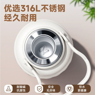Bình giữ nhiệt inox 316 dung tích lớn, kèm ống hút cầm tay, dùng cho ô tô