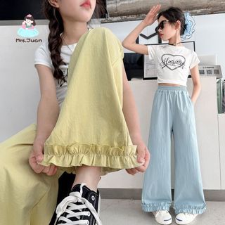 Quần ống rộng cho bé gái mùa hè - mỏng nhẹ thoáng mát dáng suông thời trang Hàn Quốc