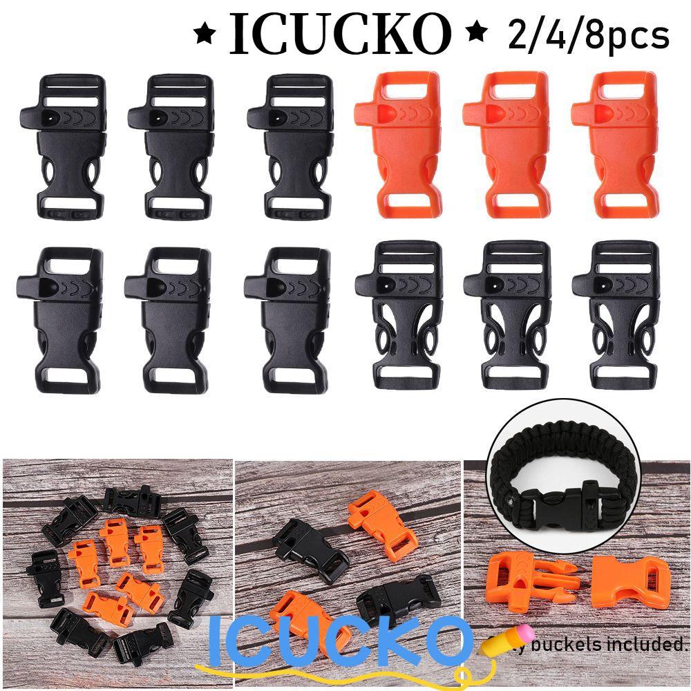 ICUCKO Còi Khóa Ngoài Trời Chất Lượng Cao với 550 Paracord - Bộ 2, 4 hoặc 8 Chiếc