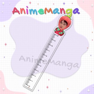 Thước Kẻ Quang Hùng MasterD dễ thương chất liệu acrylic trong suốt 10cm