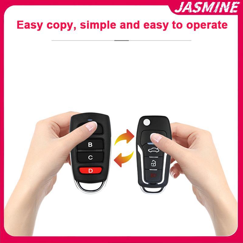 JASMINE 433 MHz Chìa khóa điều khiển từ xa ô tô Điện thông minh Thay thế cửa nhà để xe Nhân bản Sao chép từ xa 4 Channe JASMINE