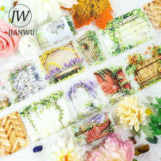 JIANWU 70mm * 200cm Vintage Cây Nho Treo Tường Vật Liệu Phong Cảnh Cắt Kéo Thêu Sò Băng PET Tạp Chí Sáng Tạo Văn Phòng Phẩm