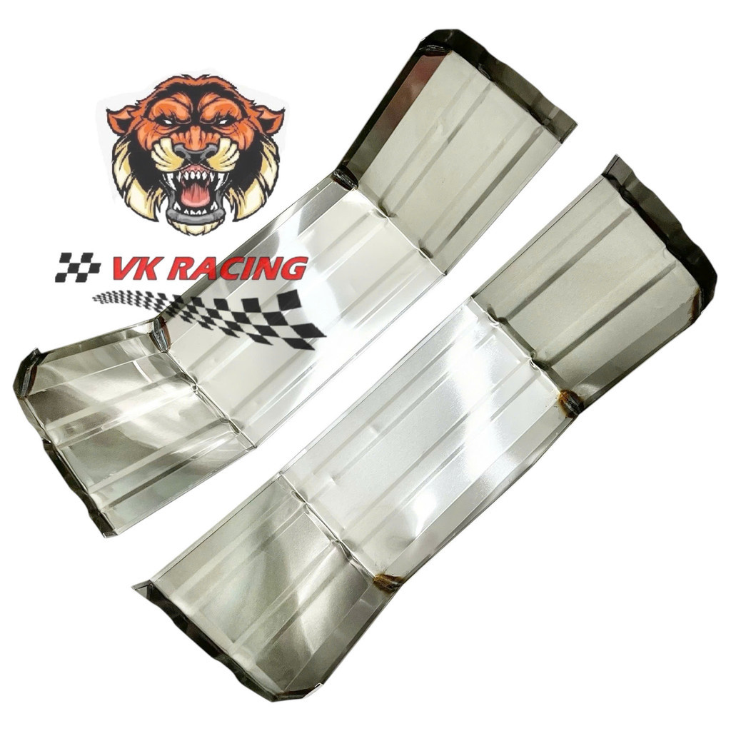 Cặp dè inox xe ba gác xe lôi 1 bánh 2 sọc có sóng
