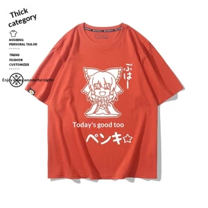 T-Shirt Anime Touhou Project Hakurei Lingmeng - Họa Tiết Hoạt Hình, Chất Liệu Bông Nguyên Chất, Phù Hợp Cho Nam Và Nữ Mùa Hè