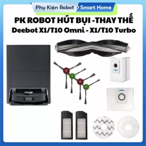 Phụ kiện robot hút bụi Deebot X1/T10 Omni - X1/T10 Turbo - Chổi, Khăn lau, Túi rác,Lọc Hepa Thay thế