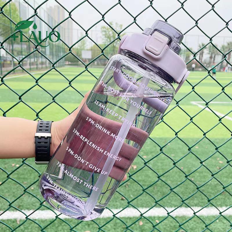 Springevenstar 2 Lít Bình Nước Có Ống Hút Nữ Bình Bé Gái Di Động Du Lịch Cốc Xe Đạp Tập Thể Dục Mùa Hè Bình Nước Lạnh Có Đánh Dấu Thời Gian Springevenstar