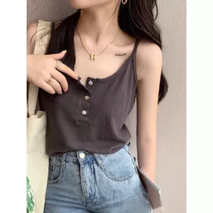 Camisole nút phong cách bông tuyết mới, chất liệu mỏng nhẹ, size đa dạng