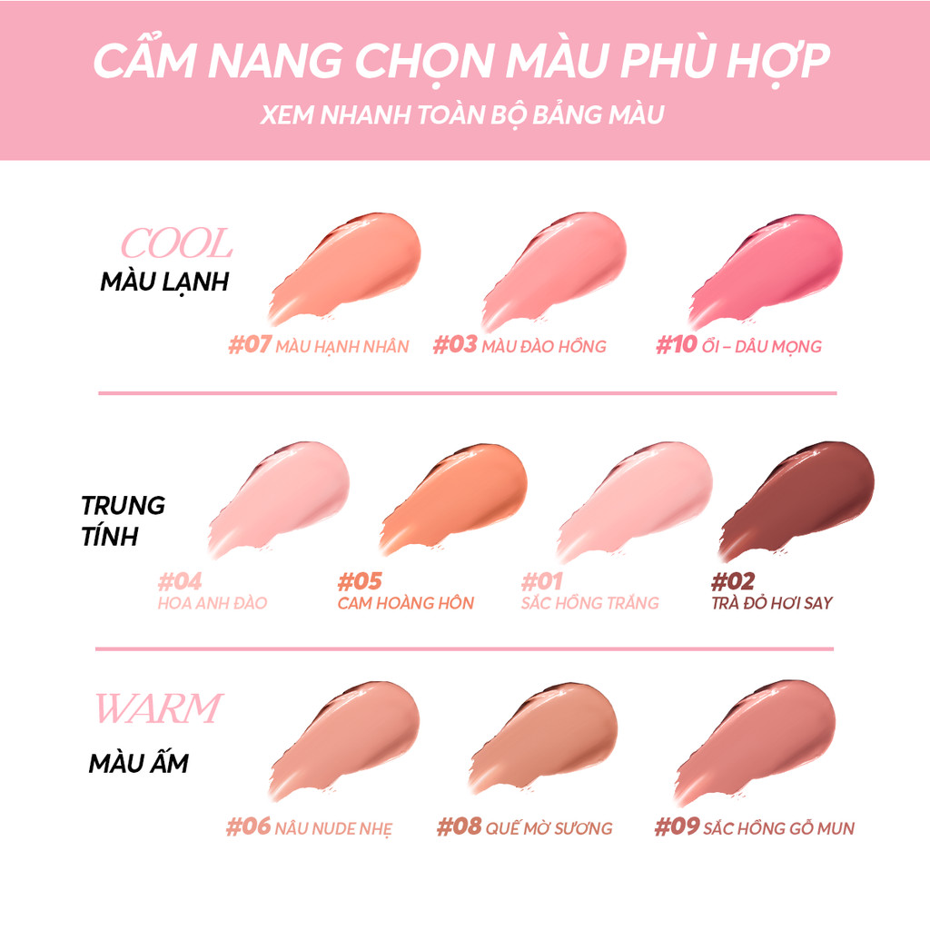 [LIVE Combo 2] Combo 2 Má Hồng Mooekiss, Mịn Nhẹ, Dễ Tán, Lâu Trôi, Màu Tự Nhiên 5gx2