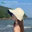 Mũ bóng chày Springevenstar dành cho bé gái với vành lớn và nơ, dễ gấp gọn, phù hợp đi biển mùa hè