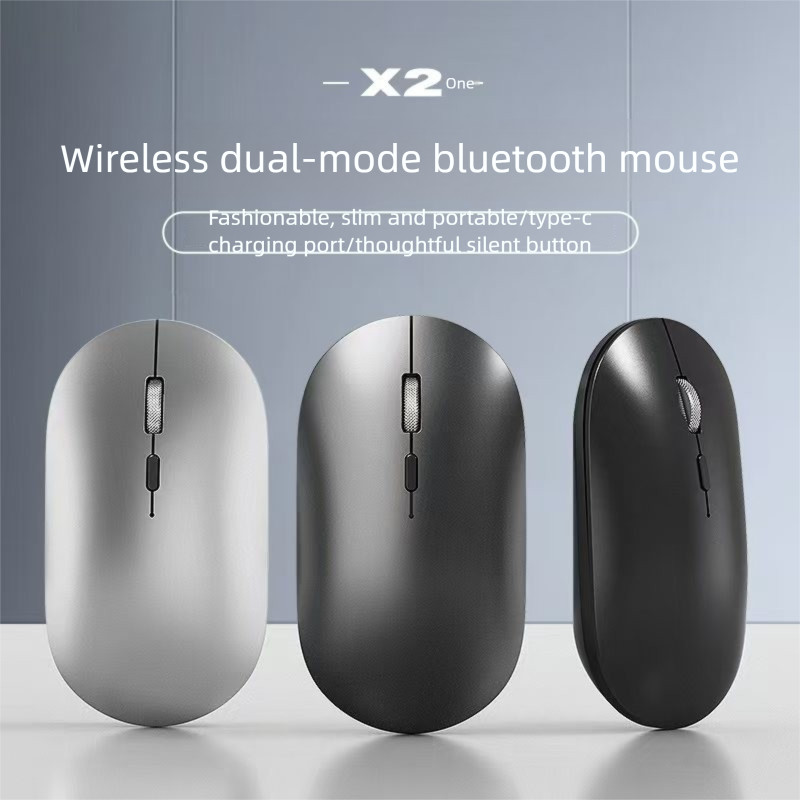 Chuột im lặng Bluetooth không dây X X2 Sạc loại c kép