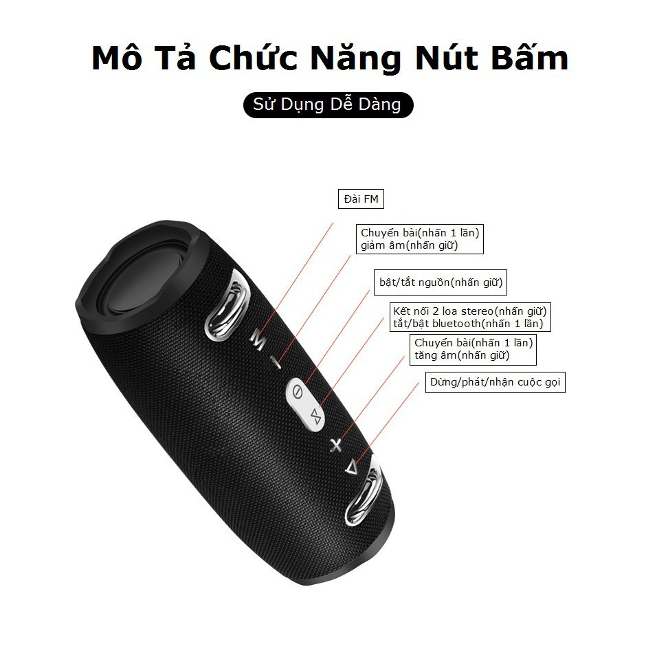 Loa Bluetooth Xtreme 2 Chống Nước Vân Vải Cao Cấp Bass Mạnh 40W Pin 10000mAh Nghe Nhạc Hay Tốt Nhất