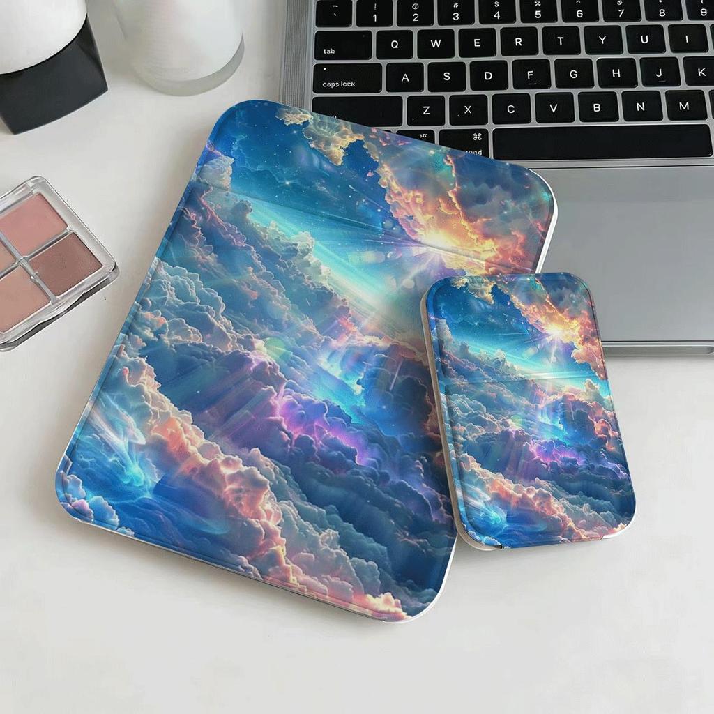 Tinh vân rực rỡ Gương Gấp Xinh Đẹp Gương Trang Điểm Foldable Thời Trang Nữ