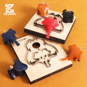 Ba Chiều Động Vật Khuôn Dao Da Dưới Chất Liệu Khuôn Thép Gỗ Ban Handmade DIY Da Dụng Cụ 3D Niuxiang UK2I