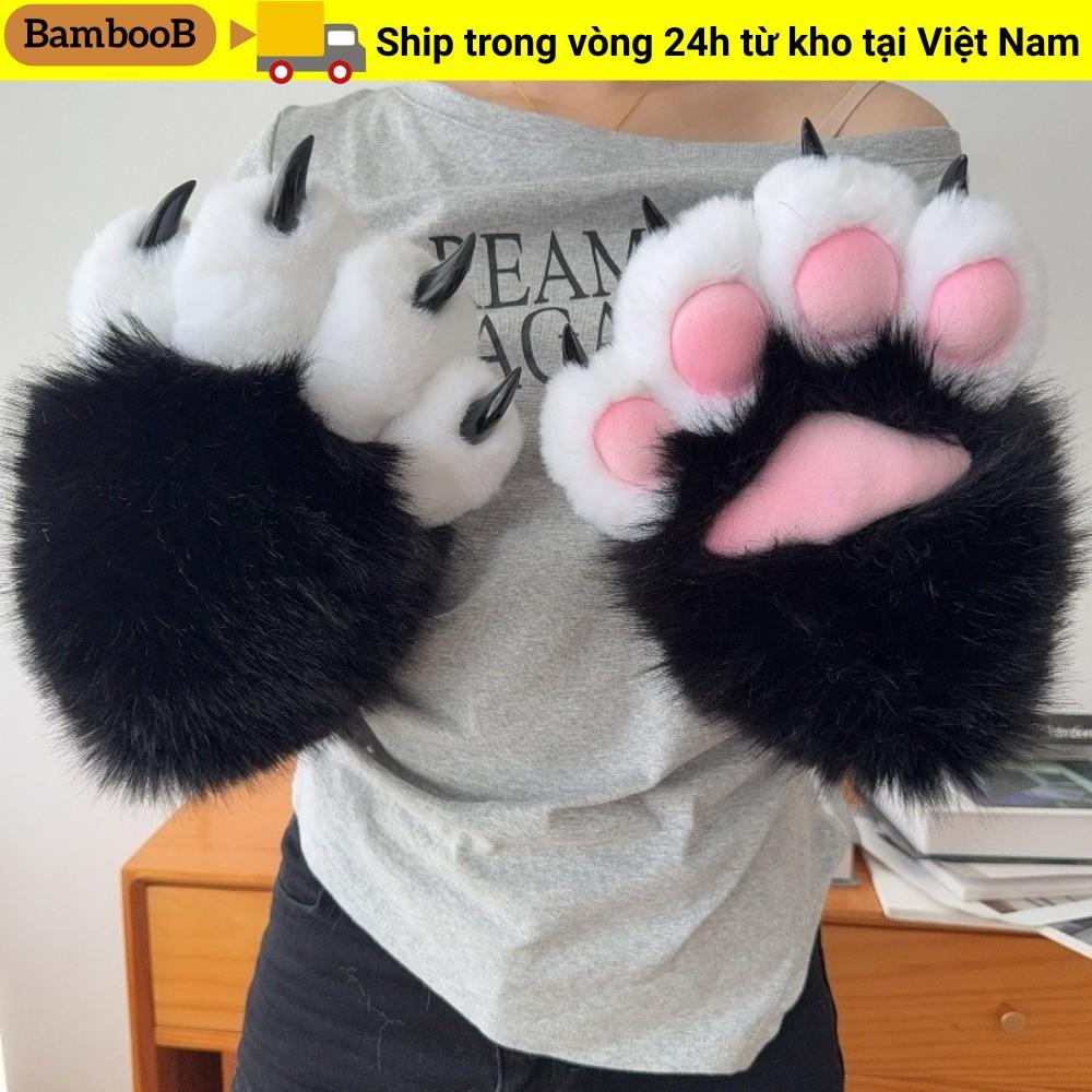 Găng Tay Mèo Cosplay BAMBOOB - Làm Dày Sang Trọng với Móng Vuốt, Đạo Cụ cosplay Động Vật