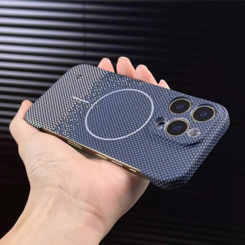 Ốp Lưng Carbon Fiber Có Nam Châm Cho IPhone 16 15 14 13 Pro Max ốp Bảo Vệ Chống Sốc Siêu Mỏng Nhiều Màu