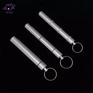 Hộp đựng thuốc HFTOY Chăm sóc sức khỏe Hộp đựng thuốc nhôm chống thấm nước Hộp đựng chai Hộp đựng thuốc ẩn để đi du lịch Hộp đựng cắm trại Móc khóa ~