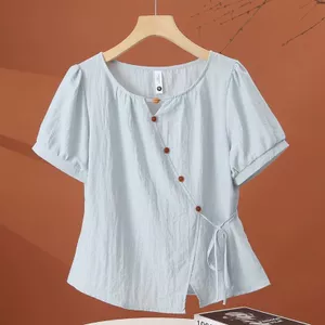 Áo sơ mi kiểu Pháp mới mùa hè, thời trang giúp che khuyết điểm cho nữ