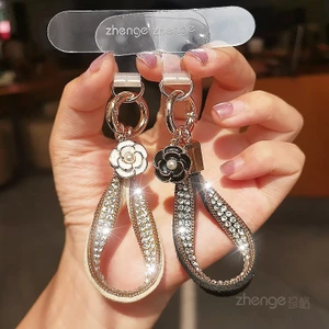 Điện Thoại Di Động Dây Vòng Móc Khóa Mặt Dây Chuyền Nhỏ Di Động Chống Mất Camellia Mặt Dây Chuyền Trang Sức Ngoài Trời Leo Núi Du Lịch