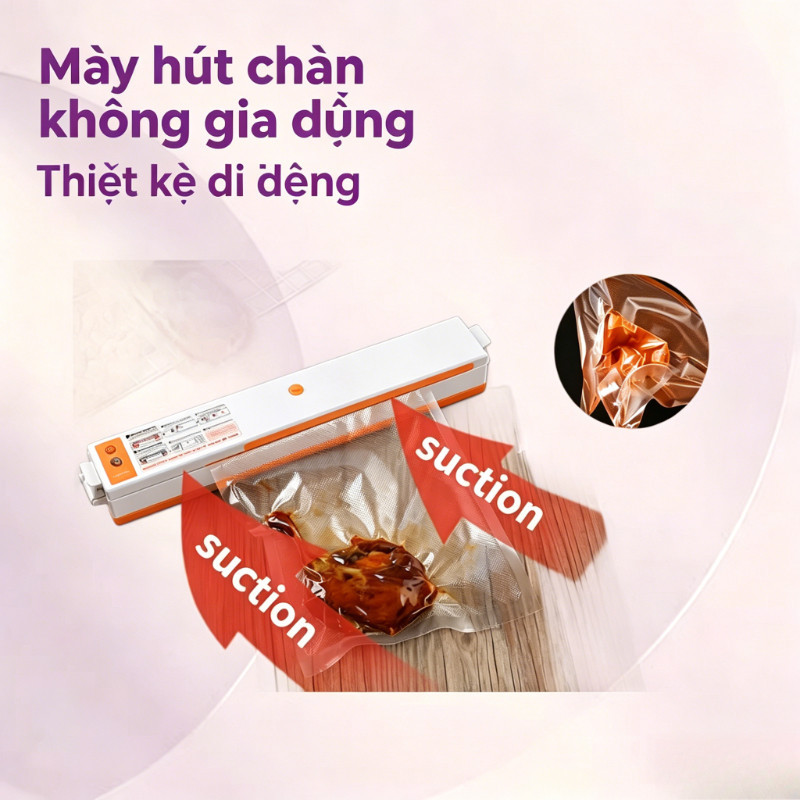 Máy Hút Chân Không Thực Phẩm Kiêm Hàn Miệng Túi, Máy Hút Chân Không,  Bảo Quản Thực Phẩm Khô