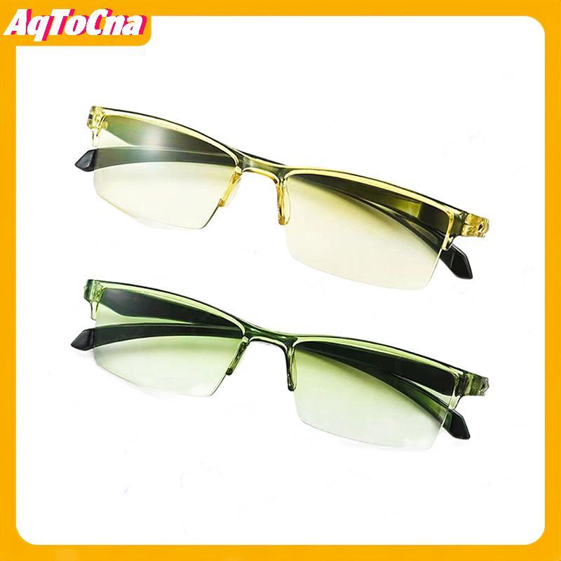 AqToCna - Kính đọc sách không vành siêu nhẹ tự động phóng to, chống tia xanh và bảo vệ bức xạ