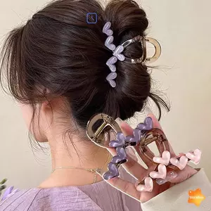 Kẹp Móng Vuốt Tóc Thạch Trái Tim Acrylic Cho Bé Gái - Thời Trang Và Phù Hợp Làm Phụ Kiện