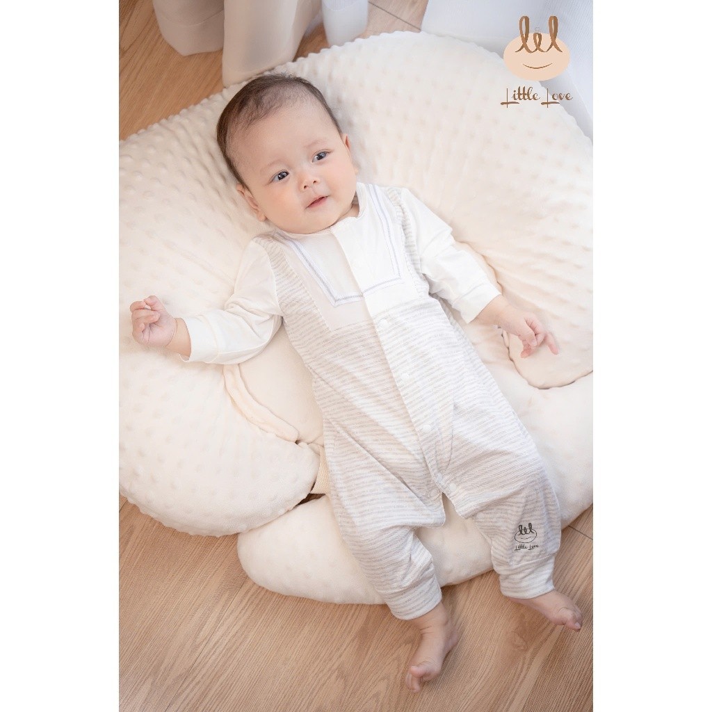 Bộ Body sơ sinh Vải petit [ Mềm, mỏng, mát thấm hút co dãn siêu tốt] dành cho bé Lil Little Love (DBD16)