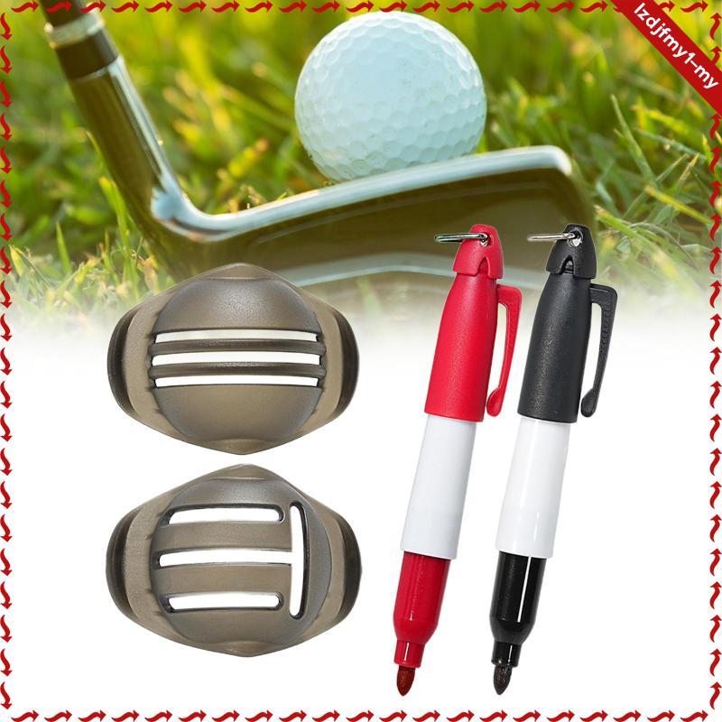 Leipupa 2 Chiếc Golf Bóng Đánh Dấu Bộ 2 Bút Dòng Vẽ Đường Huấn Luyện Căn Chỉnh Đánh Dấu Dụng Cụ Cho Đường Thẳng Định Vị Nữ