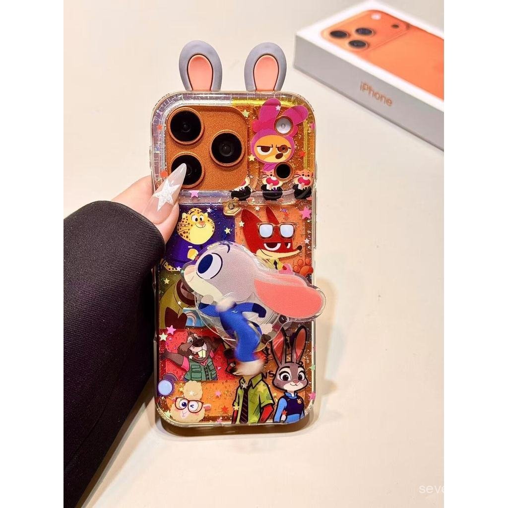 Ốp Điện Thoại Thích Hợp Cho iPhone 7 8 X XS XR XSMAX 11 12 13 14 15 16 17 Pro max Plus Air Sequins Judy Nick Với Giá Đỡ Xoay Vỏ Bảo Vệ Chống Sốc Bao Gồm Tất Cả 6TFC