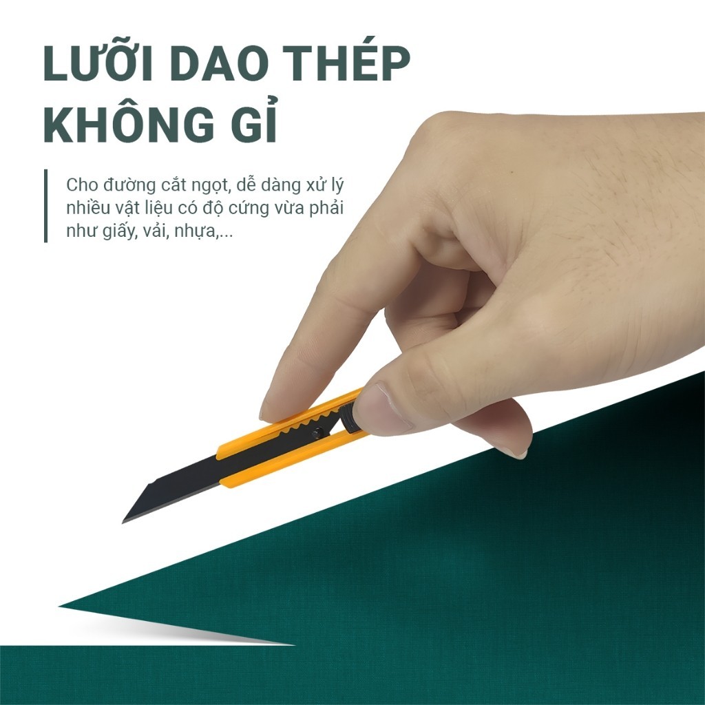 Dao rọc giấy thép không gỉ, có khóa tự động, lưỡi sắc bén, dao cắt giấy dùng cho văn phòng, học tập