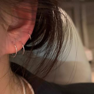 Bông Tai EGAZ Vòng Tròn Mặt Vuông, Phong Cách Đơn Giản Sang Trọng
