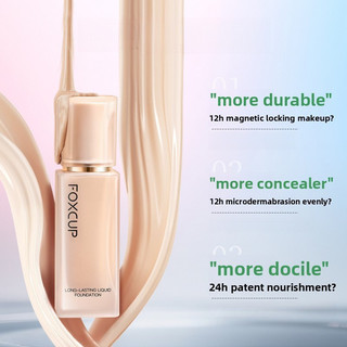 Foxcup Liquid Foundation Khô Oily Da Làm Mới Dầu Kiểm Soát Flawless Tự Nhiên Chống Thấm Nước Chống Mồ Hôi Mặt Kem Nền Trang Điểm Mặt