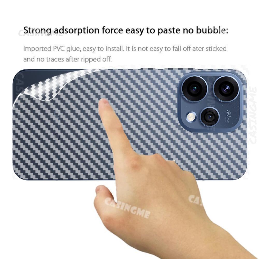 Oppo Reno 15 5G 2025 3D Mặt Sau Sợi Carbon Màn Hình Điện Thoại Mặt Sau Phim Cho Oppo Reno 15 Reno15 15Reno OppoReno15 Pro 15F F 5G Miếng Dán Bảo Vệ Màn Hình Sợi Carbon Phim