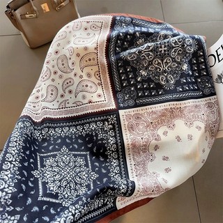 Mới! Khăn vuông retro chất liệu vải lanh cotton đa năng - phù hợp thời trang
