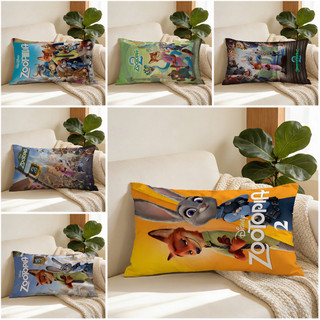 Zootopia 2 Nick và Judy Vỏ gối hình chữ nhật in một mặt, Sofa và Đệm ô tô, Quà tặng cho bạn bè và gia đình (Không bao gồm lõi)