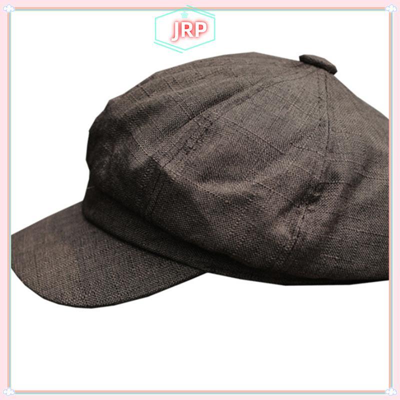Mũ nồi retro hình bát giác màu nâu mỏng, phù hợp cho bé trai yêu nghệ thuật
