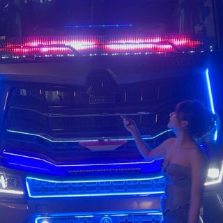 Dải LED trang trí xe ô tô dài 1m5, 2m hình Con Mắt có điều khiển nhiều chế độ điện chung