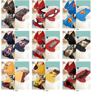 Khăn choàng Flannel in Avengers một mặt, họa tiết Người Nhện, mềm mại, lý tưởng làm quà tặng cho bạn bè và gia đình