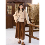 MISHOW Mùa Thu Đông Phong Cách Mới Lông Thú Một Retro Giả Cừu Áo Len — ảnh 2