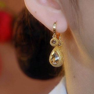 Bông Tai Hợp Kim 22 Thiết Kế Sầu Riêng Màu Vàng Sâm Panh, Phù Hợp Thời Trang Nữ