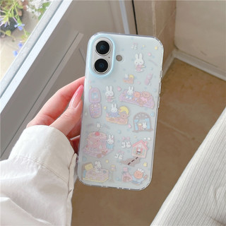 Ốp điện thoại iPhone 17 Pro max họa tiết thỏ TPU materia IMD