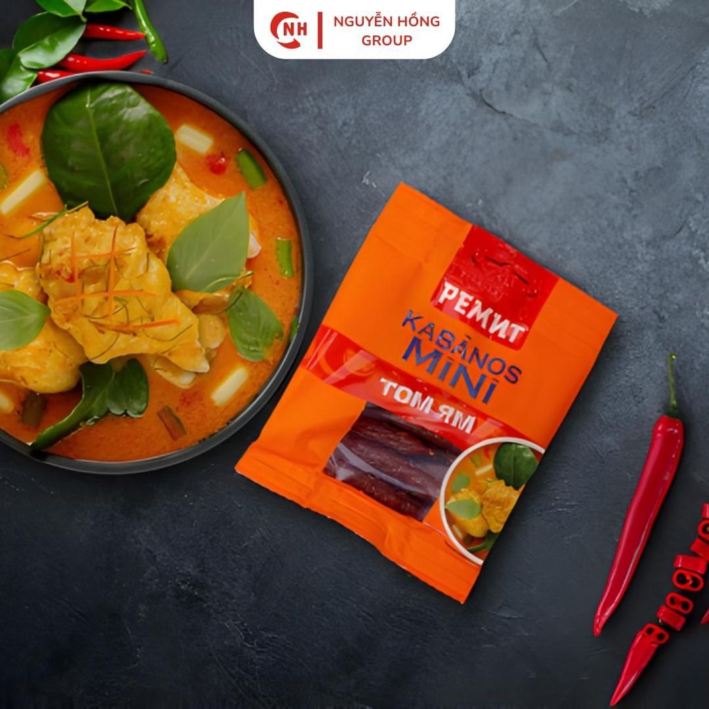 Salami kabanos mini vị tôm yum 25g nhập khẩu Nga thức ăn ăn văt thơm ngon