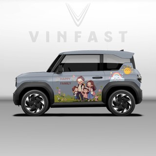 Tem dán xe VF3 - Tem VF3 cao cấp Decal dán xe VF3 MẪU TEM GIA ĐÌNH FAMILY ( mẫu VF3 - 60)